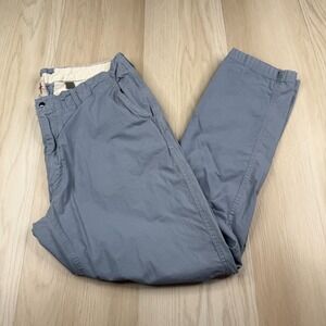 Relwen Mens Blue Straight Leg Stretch Outdoor Preppy Utility Chino Pants Size 38